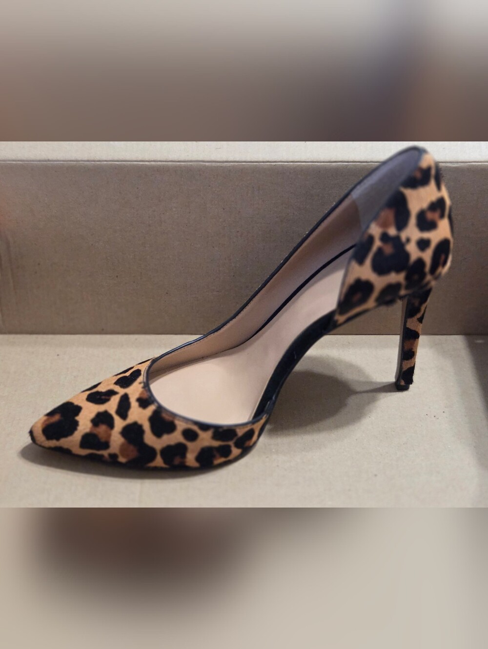 Leopard Print Pointed Toe Stiletto Pumps - Women's - Picture 6 of 8